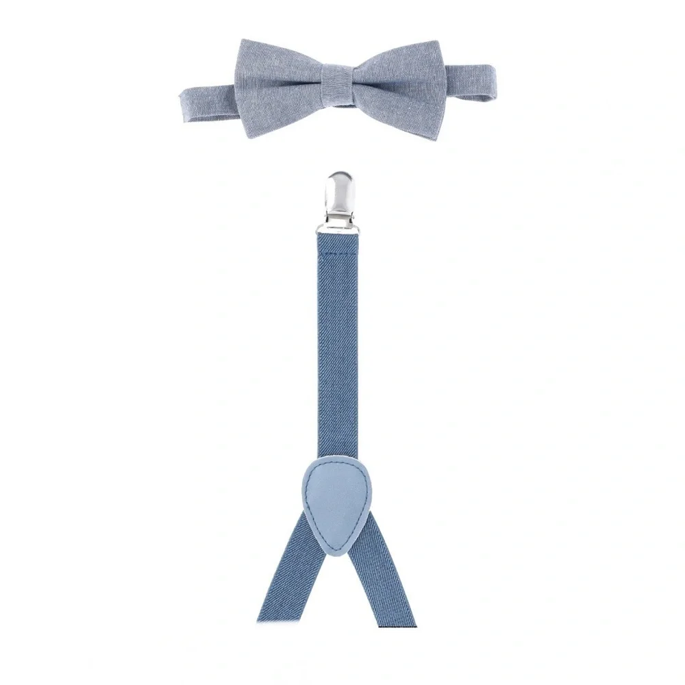 Boys Stretch Suspenders and Bow Tie Set, 2-Piece & Necktie and Pocket Square Set